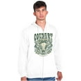thumbnail image 5 of Country Western Bull Animal Skull Zip Up Hoodie Men's Women's Brisco Brands L, 5 of 6