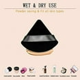 thumbnail image 3 of 6pcs triangular puff, velvet soft puff, suitable for facial makeup sponge, can clean both dry and wet makeup puff tools, 3 of 5