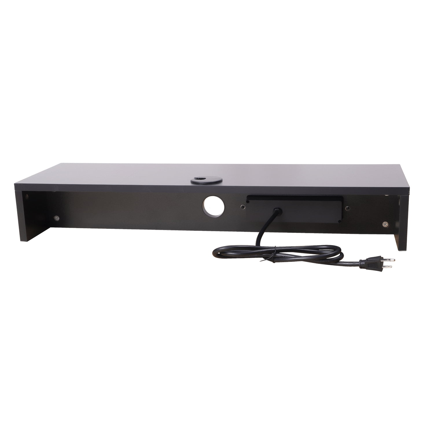 Rocelco 30" Dual Monitor Stand with AC Outlets and USB in Black