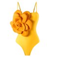 thumbnail image 3 of Oplxuo Women's 3D Flower One Piece Tummy Control Swimsuit with Beach Coverup Wrap Skirt Sarong 2 Pieces Bathing Suit Swimwear, 3 of 7