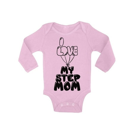 

Awkward Styles Baby Girl Bodysuit I Love my Step Mom Baby Boy Clothes One Piece I Love my Mommy Baby Bodysuit Best Mother Ever Bodysuit Long Sleeve Cute Gifts for Step Parents Babies Clothing