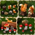 thumbnail image 5 of topjuju 34 Pcs Fairy Garden Accessories, Mini Resin Animal Figurines, Cute Realistic Various Hedgehog Squirrel Mushroom for DIY Home Outdoor Indoor Micro Landscape Terrarium Ornaments, 5 of 7