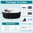 thumbnail image 2 of Lilypelle Inflatable Hot Tub, 72” X 47” X 25” Portable Blow Up Hot Tub for 2 Adults, Outdoor Spa with 110 Bubble Jets and Built in Heater Pump, Filter, 2 of 9