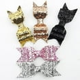 thumbnail image 4 of Yoyauz Girl's Shining Bowknot Spring Hair Clip Glitter Bow Barrette Hair Accessory Black, 4 of 8
