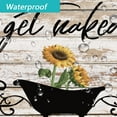 thumbnail image 5 of Get Naked Shower Curtains Bathtub Sunflower White Background Barn Wood Farmhouse Shower Curtains for Bathroom Rustic Decorative Waterproof Fabric Machine Washable with 12 Hooks 72"x72", 5 of 6