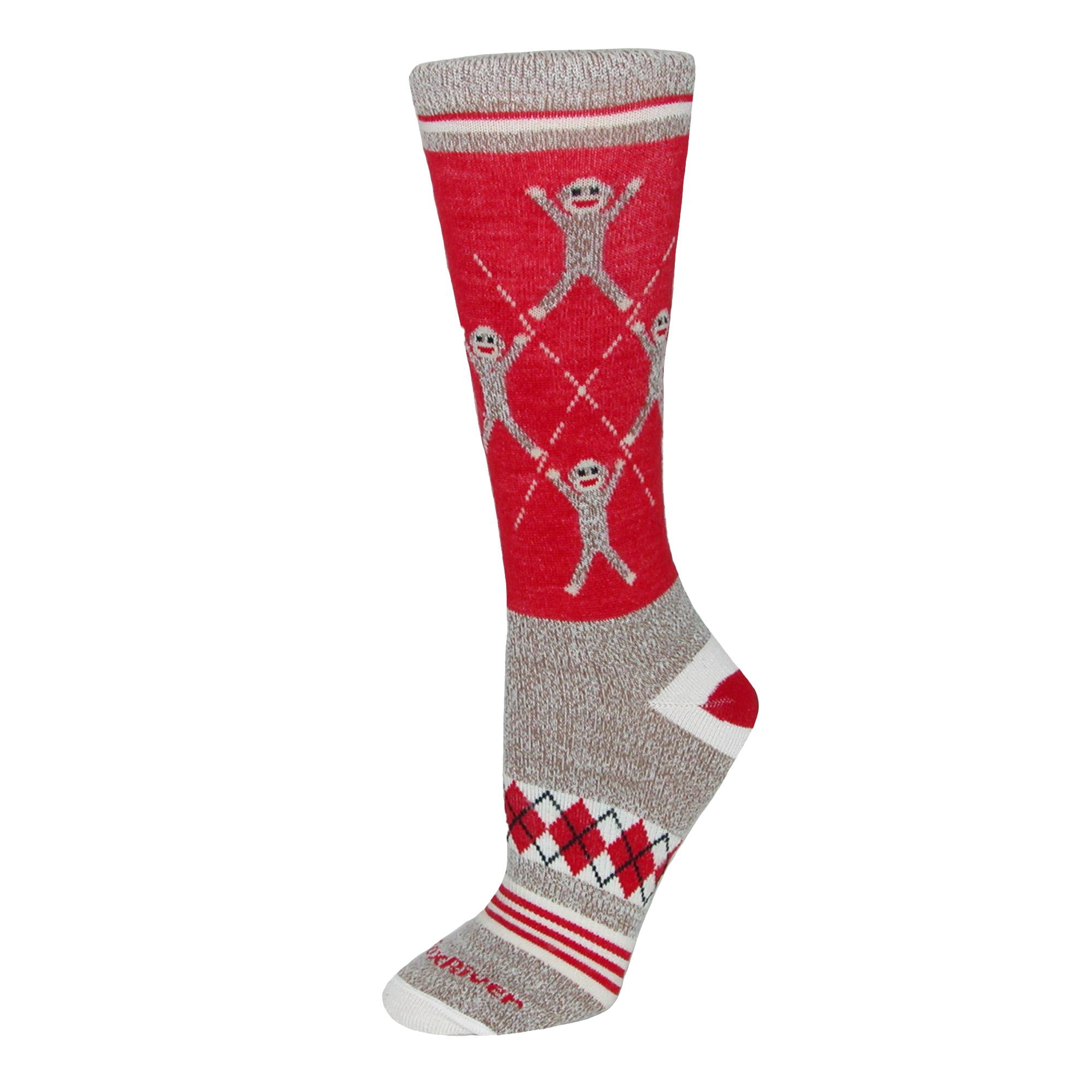 women's red crew socks