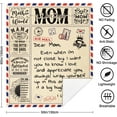 thumbnail image 6 of Letter to My Mom Blanket, Mothers Day Blanket for Mom 60"x50", Mother''s Day Birthday Gifts for Mom from Daughter Son, Mama Gifts for Moms, 6 of 7