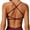 Wine Red, variant on Womens Criss Cross Sports Bras Padded Low Impact Workout Gym Yoga Bra Running Crop Tank Tops with Removable Cups