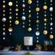 thumbnail image 1 of Decoración de Eid Mubarak, guirnaldas de papel con forma de luna y estrella de oro y plata de 4M, decoraciones DIY para boda, cumpleaños, evento, fiesta, Ramadán, Kareem, 1 of 4
