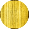 thumbnail image 1 of Ahgly Company Indoor Round Abstract Yellow Modern Area Rugs, 8' Round, 1 of 4