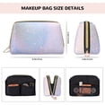 thumbnail image 2 of Bingfone Rainbow Unicorn Party Print Leather Makeup Bag, Portable Hand-held Zipper Female Cosmetic Bag Toiletry Bag, Suitable for Home and Travel, 2 of 6