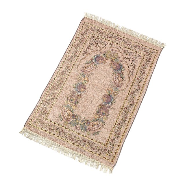 alfombra de oración islam Alfombra De Oración Musulmana De Poliéster Portátil Alfombra De Borla De Ramadan Beige Beige Magideal alfombra de oración islam