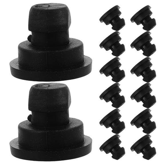 GOOHOCHY 24pcs Replaceable Nonslip Rubber Feet for Kitchen Appliances, Black, 0.5 Inch Diameter, Anti-Skid Pads
