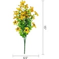 thumbnail image 2 of Sinhoon 18 Bundles Artificial Flowers UV Resistant Fake Plants Outdoor Faux Plastic Flowers Garden Window Box Porch Home Decor (Yellow), 2 of 7