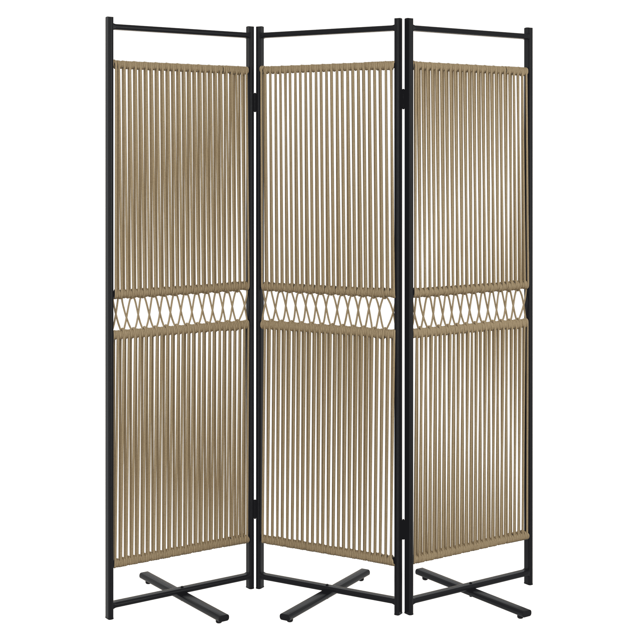 Écran d’intimité extérieur en métal noir Maréla HOMETRENDS, 162,5 cm x 165 cm