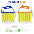 thumbnail image 5 of Dihmpor 4Pcs Window Venetian Blind Cleaner Kit, 7-Finger Microfiber Duster & Mini Vent Brush Set, Washable Handheld Tool for Wood Blinds, AC Vents, Fans, and Shutters, 5 of 7