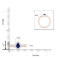 thumbnail image 4 of ANGARA Natural Blue Sapphire and Diamond Halo Split Shank Engagement Ring in 14K Rose Gold for Women (Size-6x4mm) | September Birthstone, Anniversary, Jewelry Gift for Women | Natural Sapphire Ring, 4 of 9