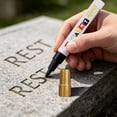 thumbnail image 6 of Green Oil-Based Permanent Paint Marker Pen, 4Pcs Waterproof Multi-Surface Marker, Quick Dry Paint Pen for Wood, Metal, Plastic, Glass, Stone, Auto Marking & DIY Craft Projects, 6 of 7