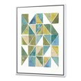 thumbnail image 1 of Géométrique Triangle Vert I - Toile Encadrée Moderne et Transitionnelle, 1 of 3