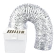 thumbnail image 1 of kit de trampa para pelusa para ventilación de secadora 122.5 x 25 x 13 cm plata deflecto, 1 of 5