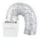 thumbnail image 1 of kit de trampa para pelusa para ventilación de secadora 122.5 x 25 x 13 cm plata deflecto, 1 of 5