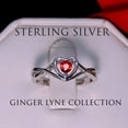 thumbnail image 3 of Christine Engagement Ring for Women Promise Heart Birthstone Cz Sterling Silver by Ginger Lyne, 3 of 6