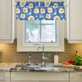 thumbnail image 2 of Yayeee Kitchen Valance Rod Pocket 54" x 18" Living Room Window Curtain, Cute Fried Eggs, 2 of 6