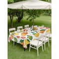 thumbnail image 4 of Outdoor Tablecloth with Umbrella Hole for Patio/Picnic/Party/Camping, Summer Lemon Orange Waterproof Table Cloth Rectangle Table Cover Washable, Farmhouse Tropical Fruit Watercolor (60"x 120"), 4 of 8
