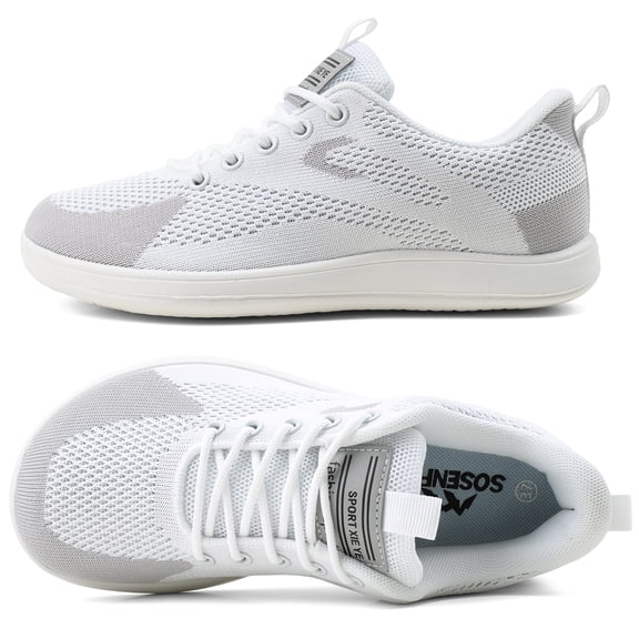 Sosenfer Hands-Free Slip-On Wide Toe Box Barefoot Sneakers - Women's Zero Drop Walking Shoes