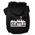 thumbnail image 1 of Seattle Skyline Screen Print Pet Hoodies Black Size Xs (8), 1 of 1