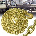 thumbnail image 1 of Cadena para carpetas de transporte FITHOIST G80 de 5/16 pulgadas x 10 pies | Cadena de remolque con ganchos de agarre tipo horquilla | Carga de trabajo segura de 4 900 libras | Cadena resistente para, 1 of 5