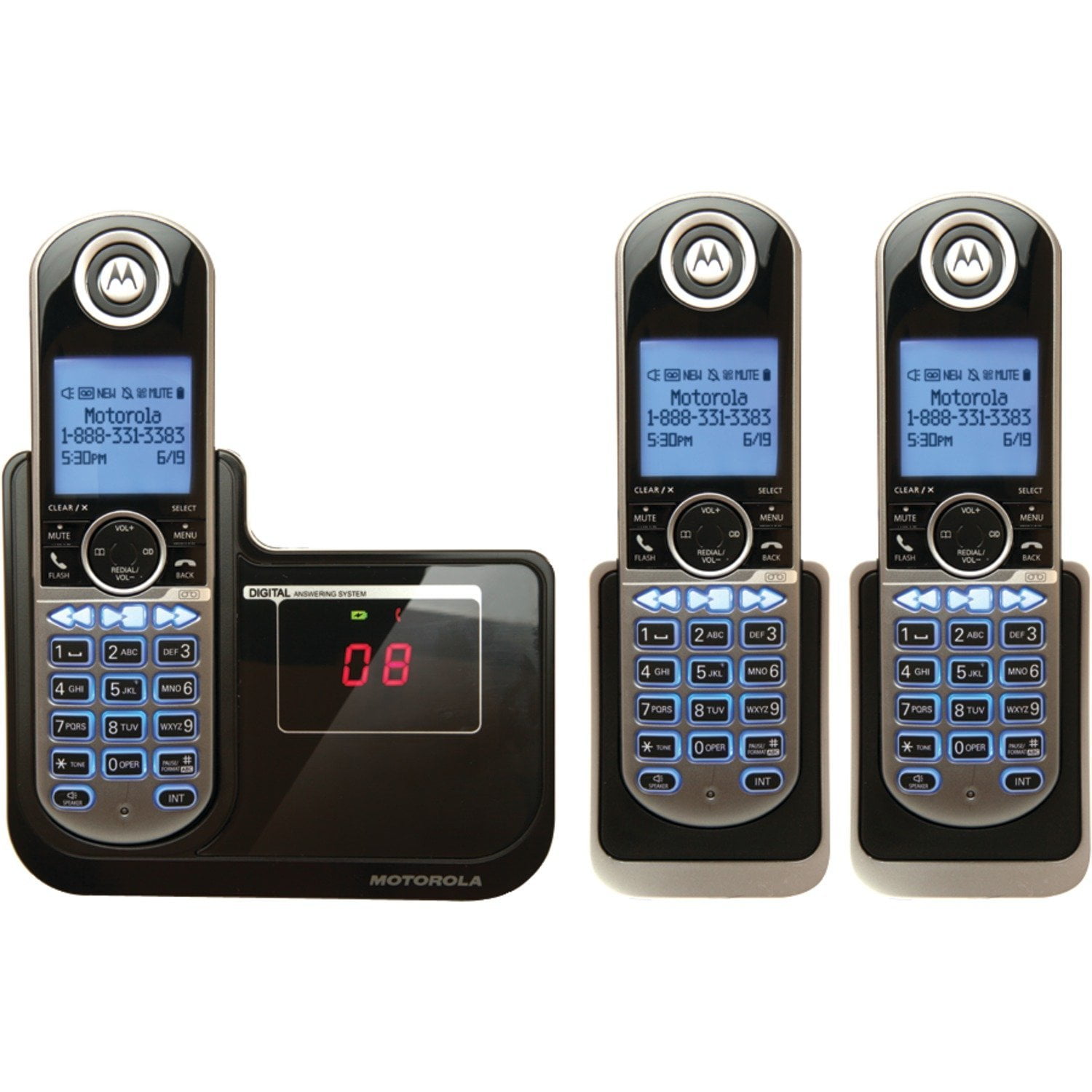 Motorola P1003 DECT 6.0 Cordless Phone with Diagonal Display
