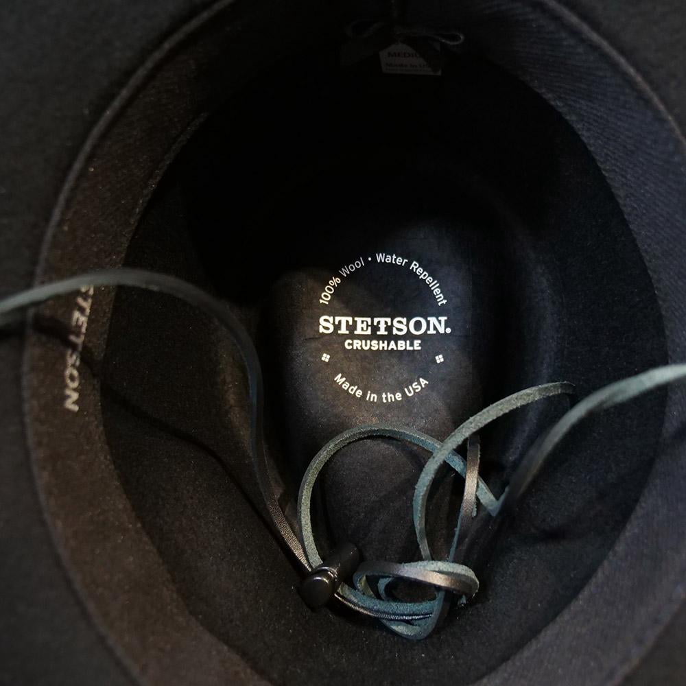 Stetson Crushable Wool Hat Santa Fe Black