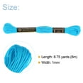 thumbnail image 2 of Uxcell 24 Skeins Embroidery Floss 8.75 Yard Each Long Fiber Cotton Cross Stitch Thread Clear Blue, 2 of 6