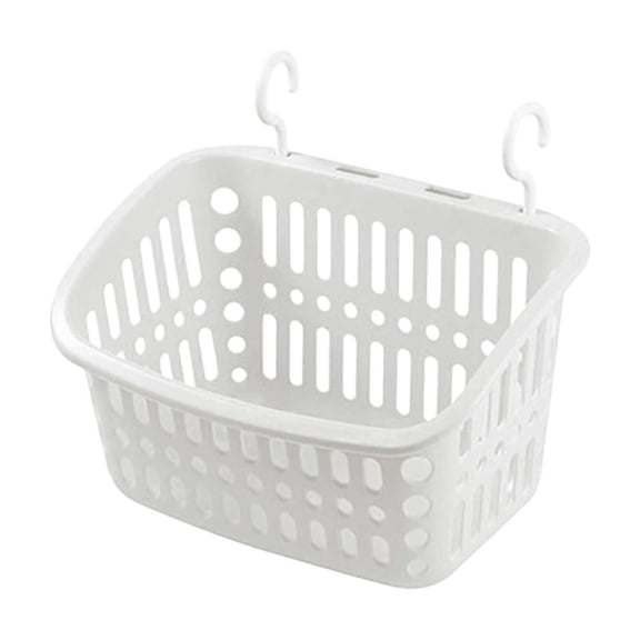 Feledorashia Polypropylene Poolside Storage Basket - Above Ground Pool Organizer for Cell Phone/Watch/Swim Gear/Drinks with No-Scratch Grip (White, 7.67 x 6.69 x 6.10 in)