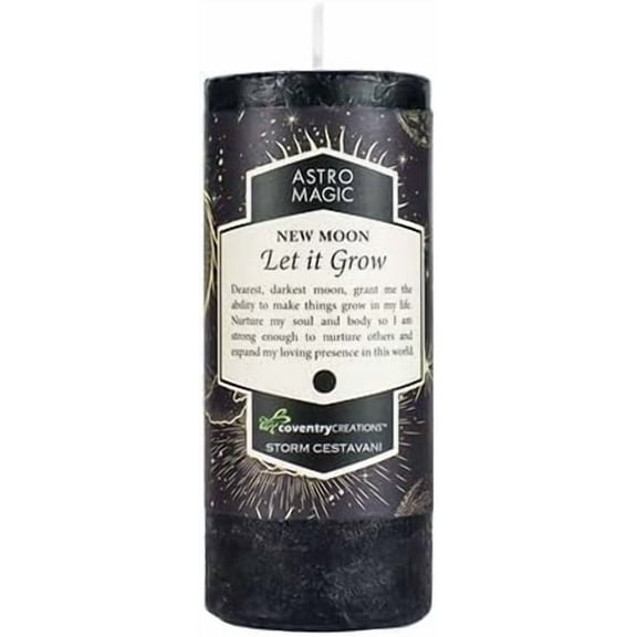 Astro Magic New Moon “Let It Grow” Candle – Ritual Candle for Intention Setting, Manifestation & Personal Growth