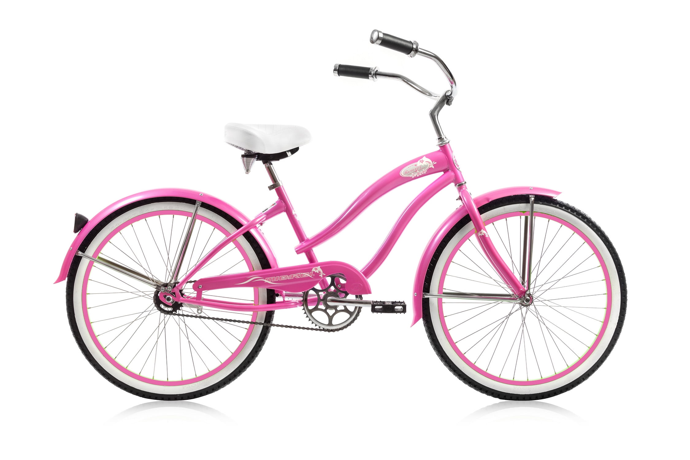 Micargi 7 spd 24" Rover Women beach cruiser bicycle bike Pink 