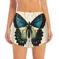 thumbnail image 2 of Salouo Blue Black Butterfly Art Print Women's 2 in 1 Running Shorts Double-Layer Shorts Athletic Workout Gym Yoga Shorts Running Shorts for Women-Large, 2 of 7