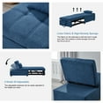thumbnail image 5 of Aukfa 3-in-1 Futon Sofa Bed Chair,Adjustable Reading Lounge Chair with Pillows, Blue, 5 of 9