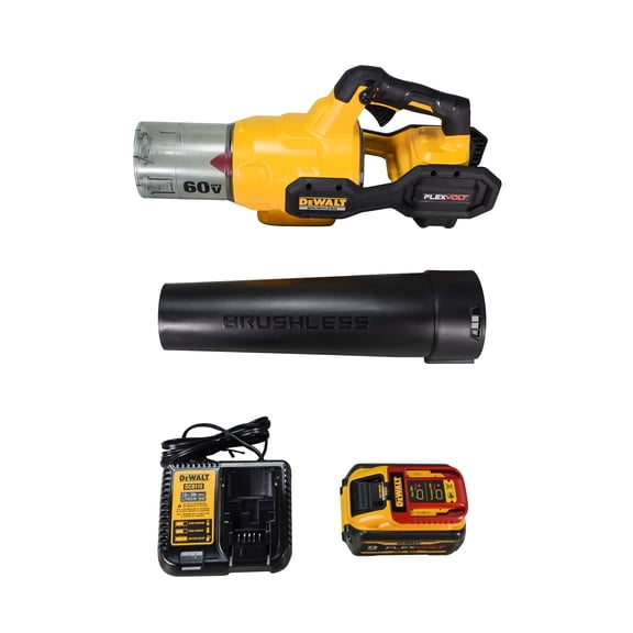 DEWALT 125 MPH at 600 CFM 60V MAX Battery Powered Handheld Leaf Blower & Vacuum, High-Efficiency