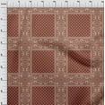 thumbnail image 4 of oneOone Cotton Poplin Brown Fabric Geometric Dress Material Fabric Print Fabric By The Yard 56 Inch Wide, 4 of 4