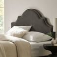 thumbnail image 2 of GDF Studio Lenne Fabric Queen/Full Headboard, Grey, 2 of 9