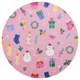 thumbnail image 2 of 15 Inch Round Grid Plate Mats Heat Non-Slip Resistant PVC Placemats for Kitchen Dining Table Decor Cute Christmas Element 1PCS, 2 of 5