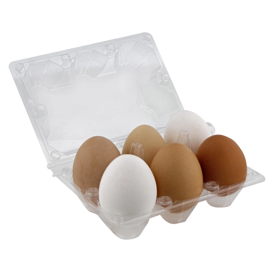 Rural365 Plastic Egg Carton For 6 Eggs 12Ct Reusable Chicken Egg Holder