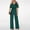 Army Green, variant on Women's Cold Shoulder Dressy Jumpsuits Elegant Mesh Sleeve Belted High Waisted Wide Leg Rompers Formal Pantsuits