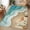 Turquoise, variant on Small Door Mat Indoor Outdoor 15.7"x23.6",Coastal Beach Ocean Absorbent Non Slip Entry Rug,Nautical Starfish Shells Conch Low Profile Welcome Mat for Front/Side Door Apartment Entrance Bathroom