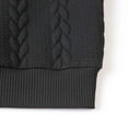 thumbnail image 6 of Men's Turtleneck Sweaters Cable Knitted Pullovers Warm Winter Sweater Tops Black L, 6 of 7