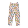 thumbnail image 2 of Vsdgher Rainbow Flowers Print Mens Pajama Pants Sleep & Lounge Pants, PJ Bottoms With elastic waistb and Pockets, 2 of 5