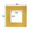 thumbnail image 3 of Metallic Gold Acid Free 16x16 Picture Frame Mats with White Core Bevel Cut for 12x12 Pictures -, 3 of 4