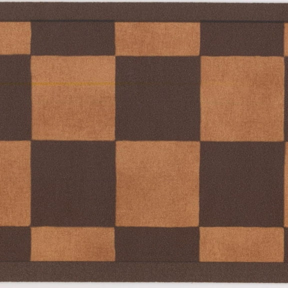 Concord Wallcoverings Elegant Squares Wallpaper Border Featuring Chess Pattern, Colors Black and Brown, Size 8.5 Inches by 15 Feet HF8719B